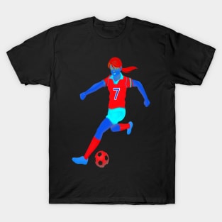 NEON GIRL SOCCER PLAYER T-Shirt